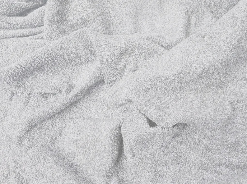 Cearsaf din fleece elastic MOLTON argintiu 180 x 200 cm