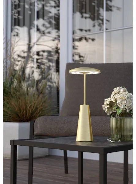 Lampă LED dimabilă de exterior Eglo 900923 PICCOLA 2,8W/5V 5200mAh IP54 auriu