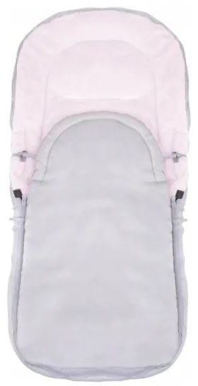 Sac de dormit pentru copii, bebelusi, cu husa, gri si roz, 90x43/35 cm, Springos