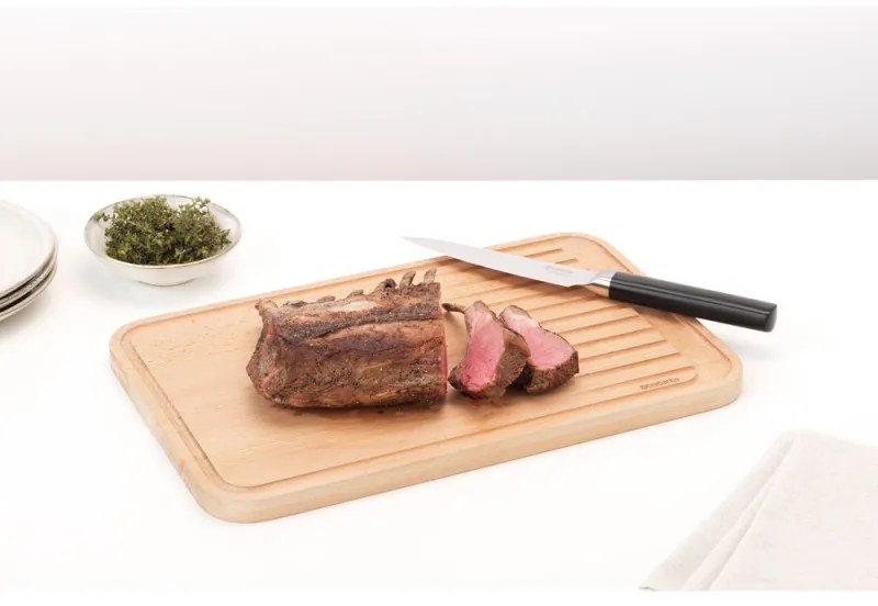 Cutit pentru carne Brabantia Profile 1003294, 15.4 cm, Otel calit, Rezistent la zgarieturi si coroziune, Negru