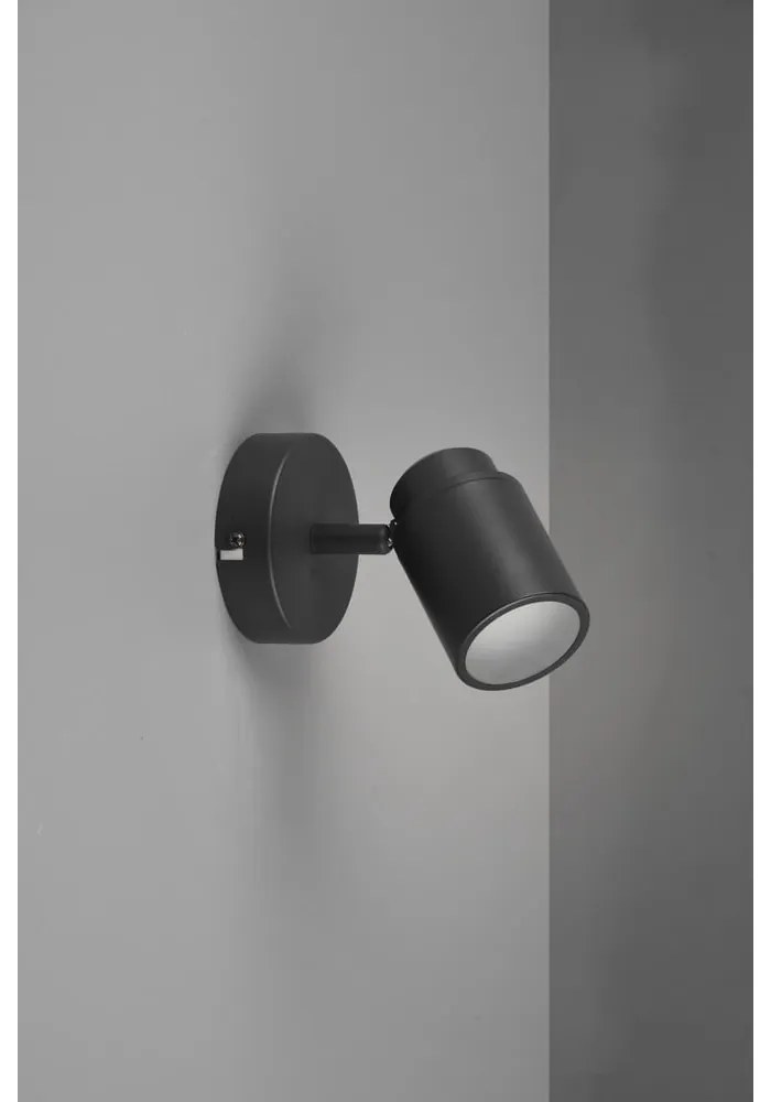 Spot negru mat din metal 10x9 cm Angelo – Trio