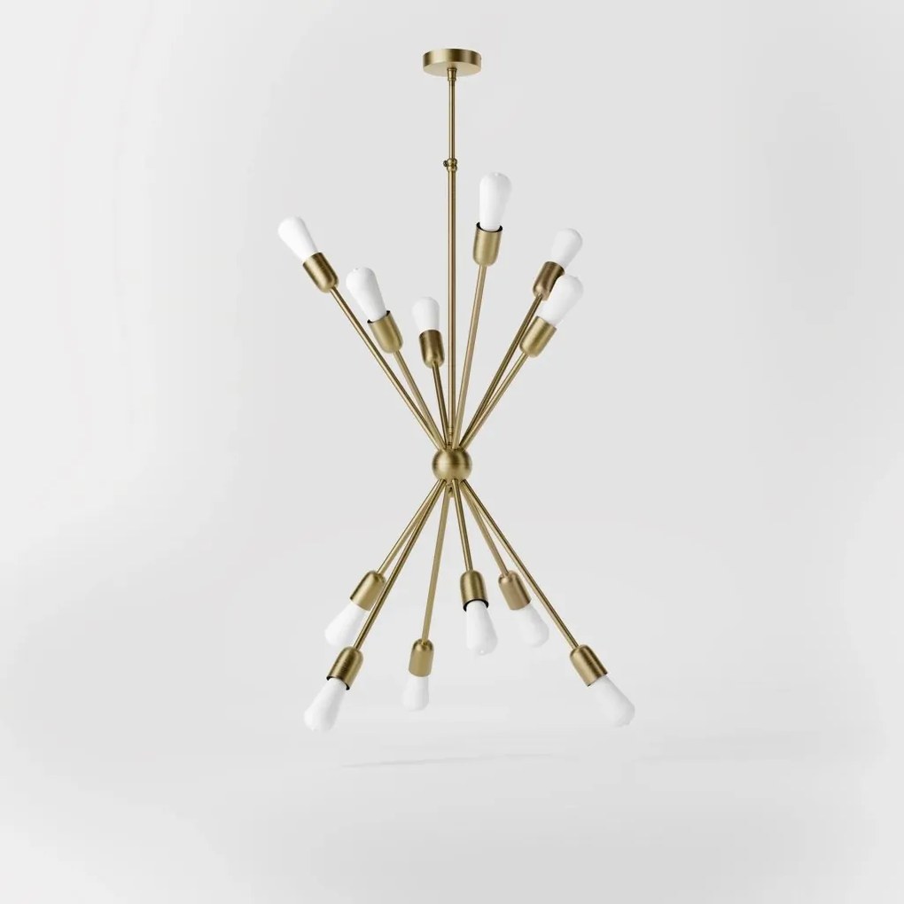 Lustra din alama cu 12 surse de lumina Sputnik