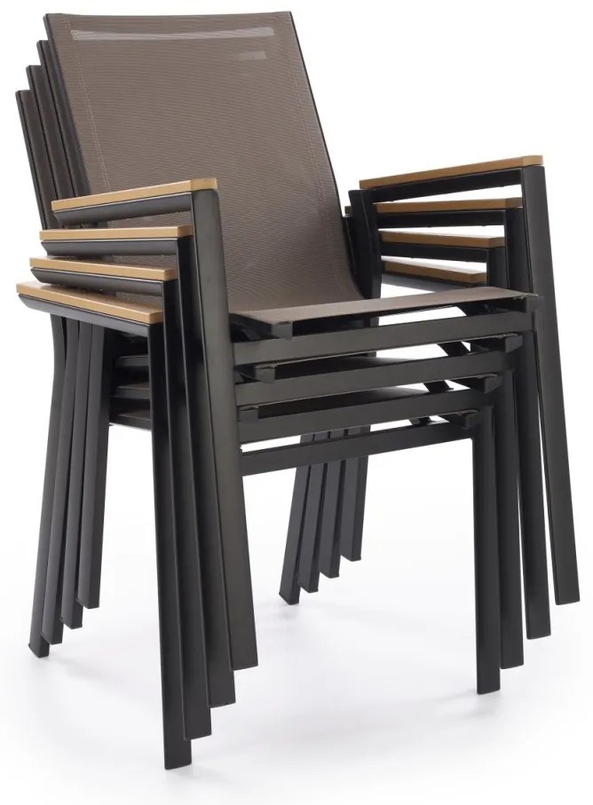 Scaun Fierro negru/gri/maro H88 cm