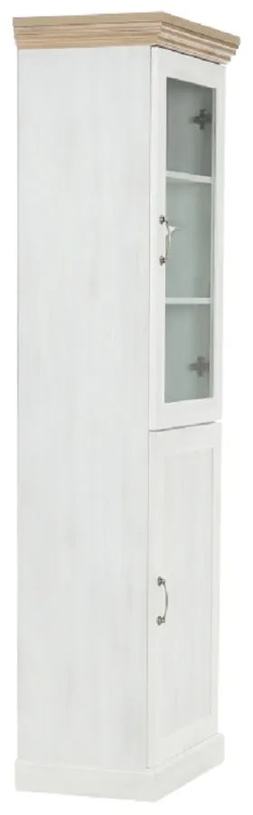 Vitrină, pin nordic/stejar sălbatic, ROYAL W1D
