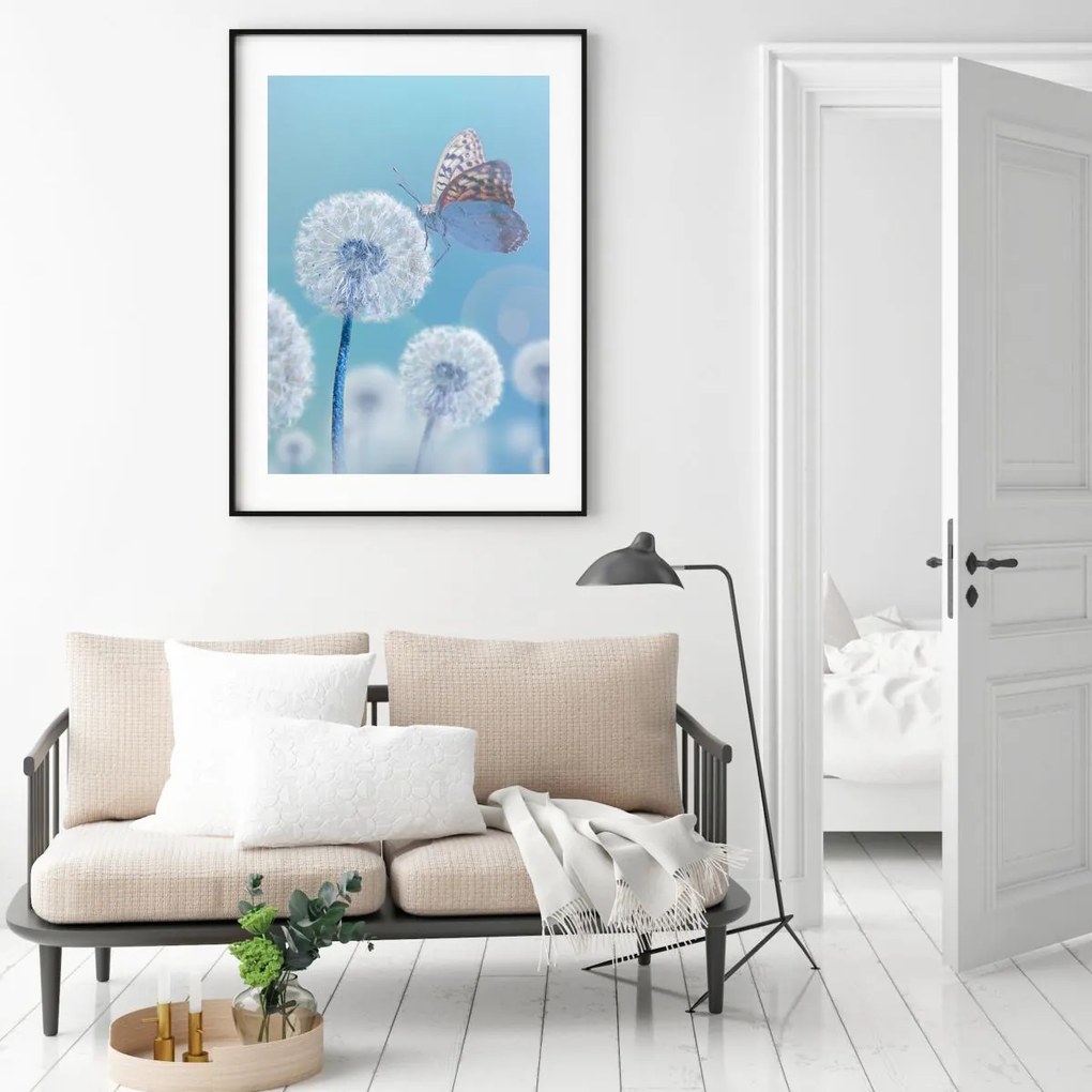 Poster - Fluture pe păpădie (A4)