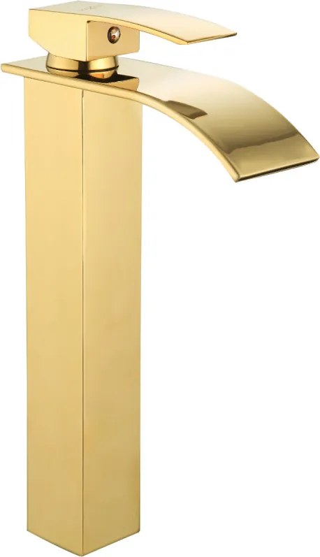 Mexen Aries baterie de chiuvetă înaltă, aurie - 744810-50