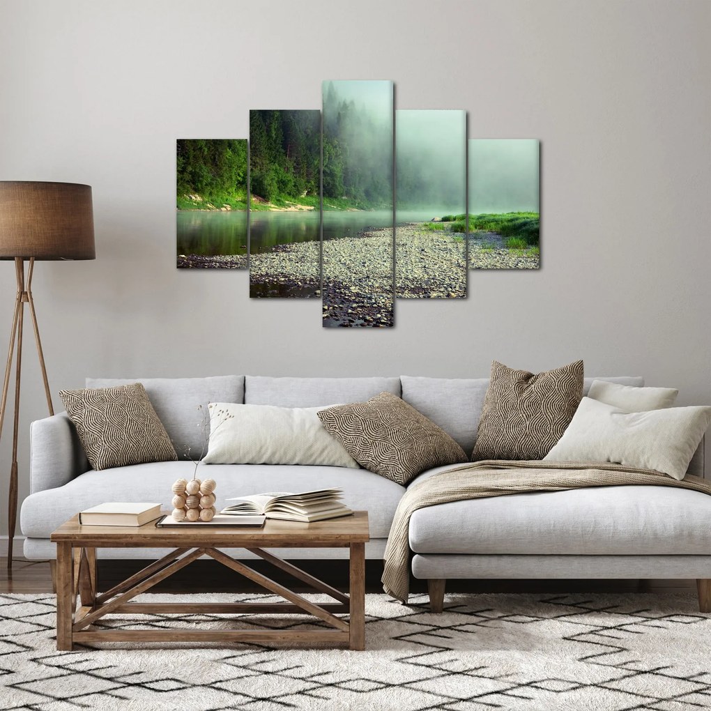 Tablou - Râu lângă pădure (150x105 cm)