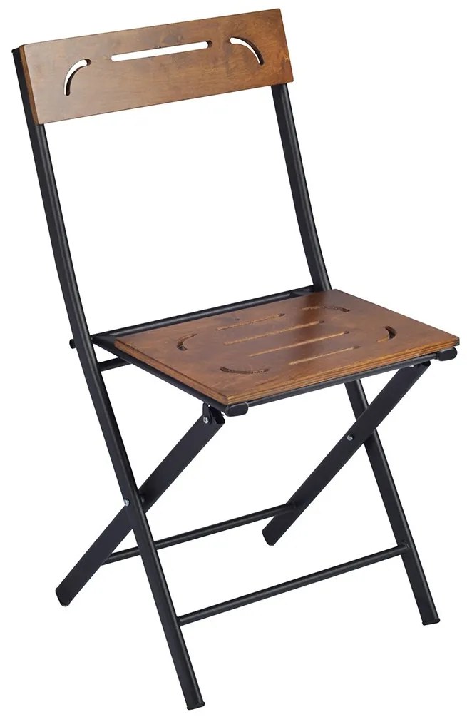 Set masă scaune de grădină (3 buc) Bonita (nuc + Negru). 1083037