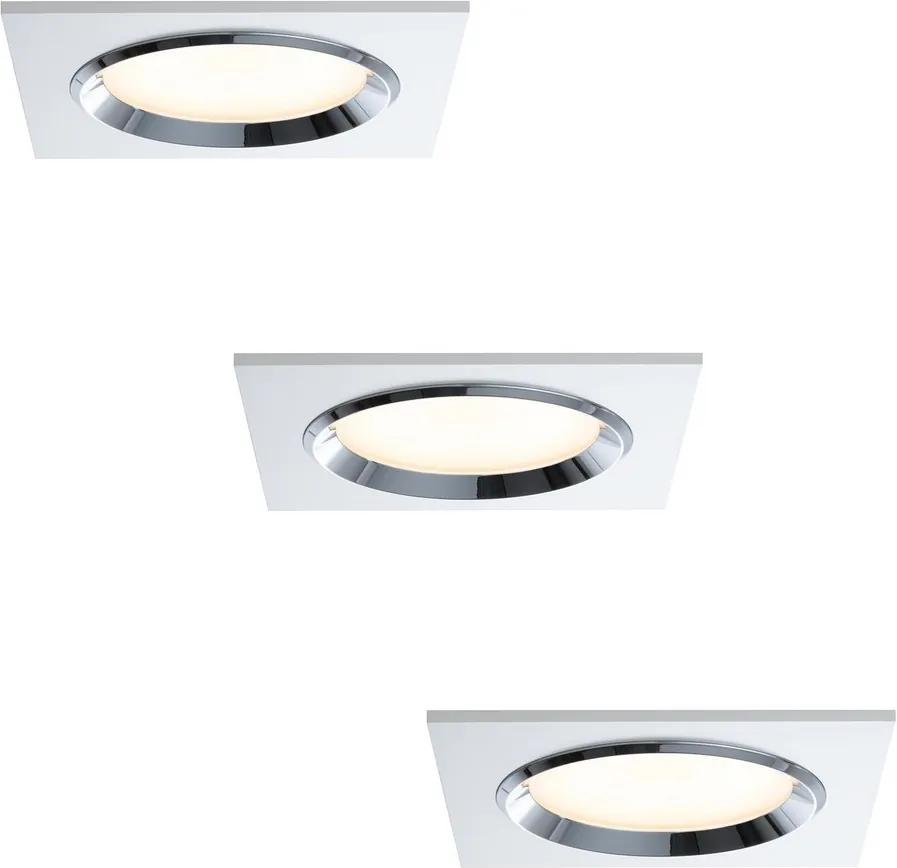 Paulmann 92695 - SET 3x Lampă încastrată dimmabilă LED DICE 3xLED/8W/230V