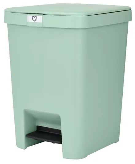 Coș cu pedală Brabantia StepUp 1008484, 25 L, Materiale ecologice, Deschidere mare, Verde deschis