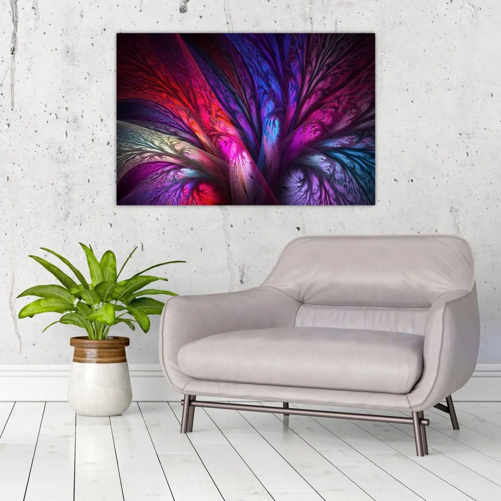 Tabloul abstract cu copacul (90x60 cm)