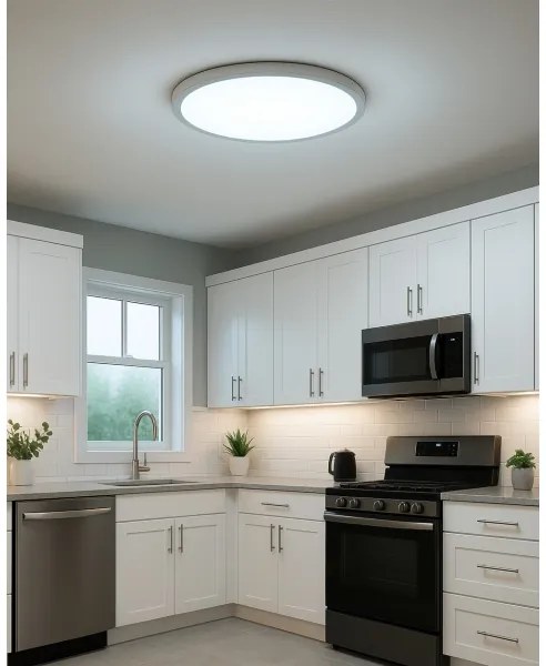 Plafonieră LED 32W, 230V, 3000/4000/6500K, diametru 40 cm, albă