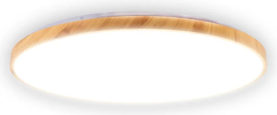 Plafonieră LED Woody Erste 68W, Diametru 590mm, Design Lemn Modern, 3CCT 3000K-6000K, Lampă Tavan Ideală pentru Living, Birou sau Dining Premium