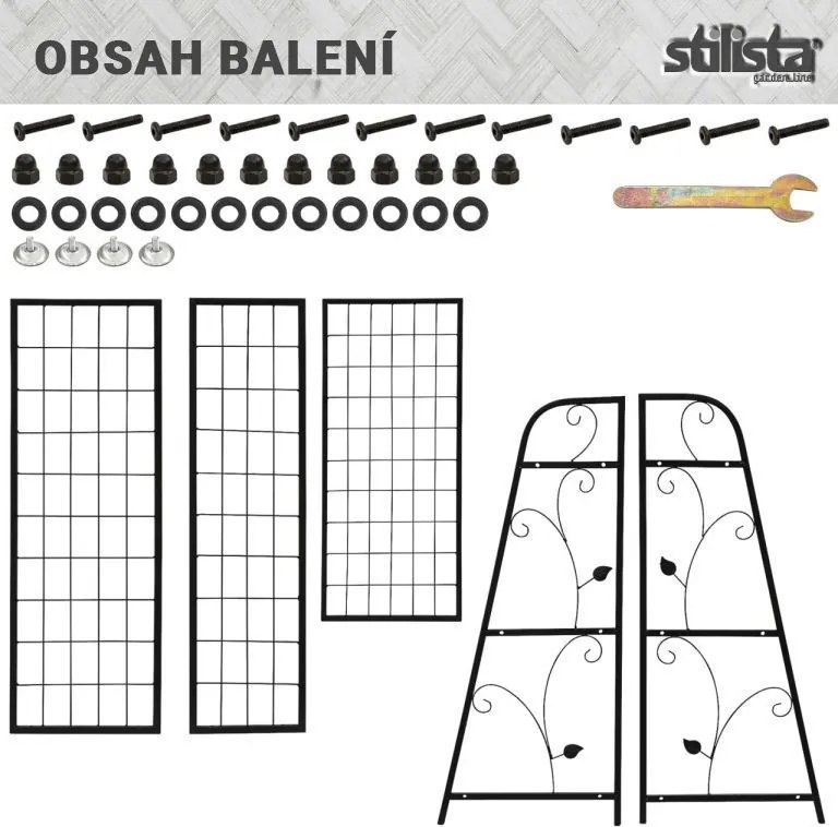 STILISTA Suport pentru plante, 82 x 81 x 35 cm, oțel