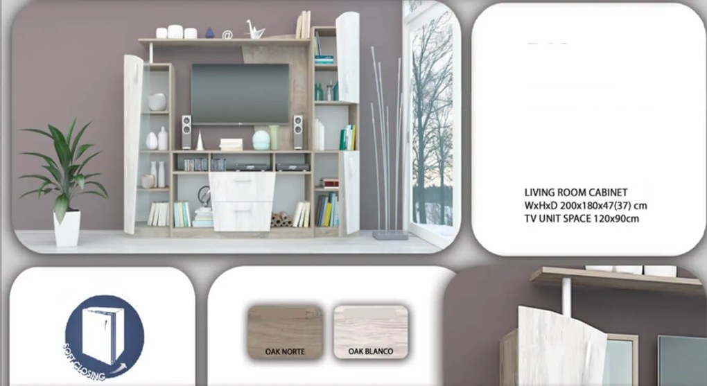 Living-room GLOBAL123 - blanco+norte