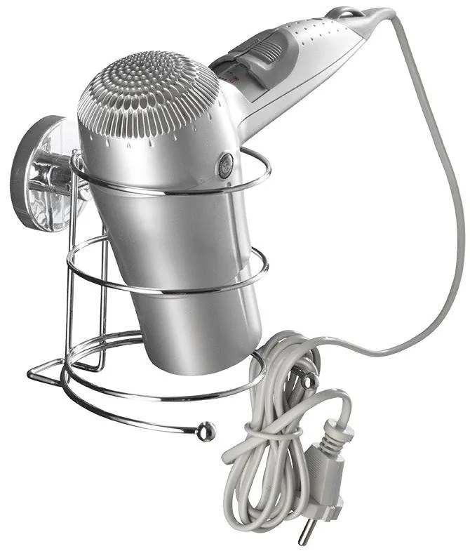 Suport pentru uscător de păr MILAZZO, Vacuum-Loc - oțel cromat, WENKO