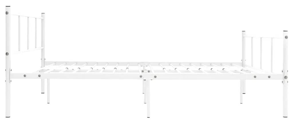Cadru de pat, alb, 120 x 200 cm, metal Alb, 120 x 200 cm
