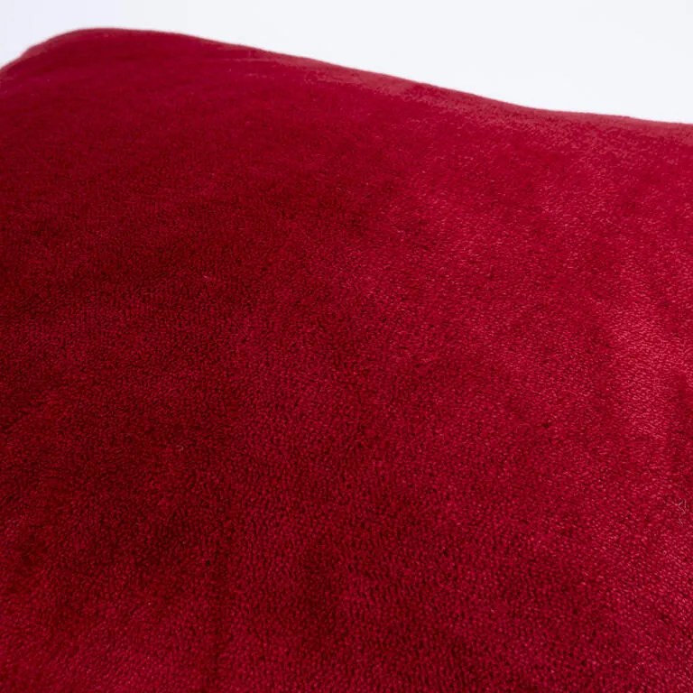 Set de 2 feţe pernuţe din micropluş roşu 45 x 45 cm