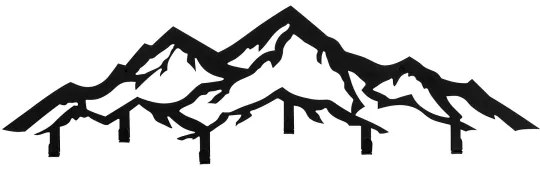 Cuier de perete 25x80 cm munți