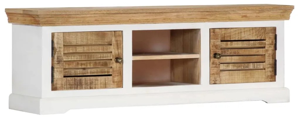 247970 vidaXL Comodă TV, 118 x 30 x 40 cm, lemn masiv de mango