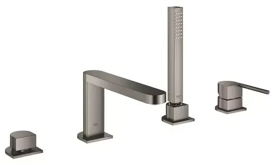 Baterie cada - dus Grohe Plus 4 elemente antracit periat Hard Graphite