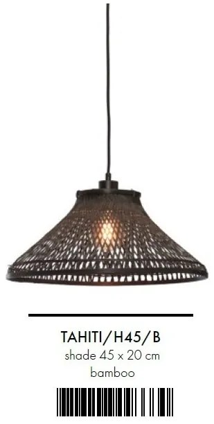 Lustra/Pendul eco din bambus Tahiti 45x20, bl