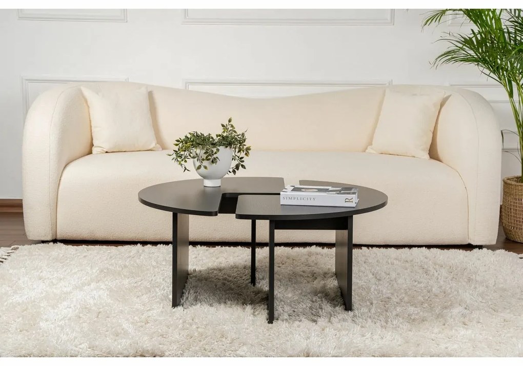 Măsuță de conferință Moira Wood Black