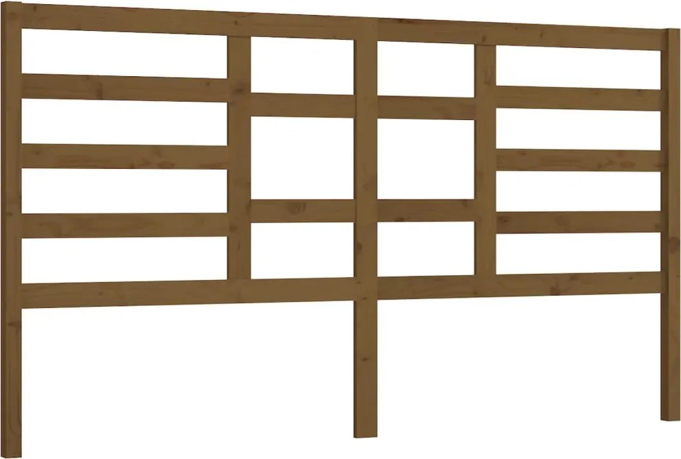 vidaXL Tăblie de pat, maro miere, 186x4x104 cm, lemn masiv de pin