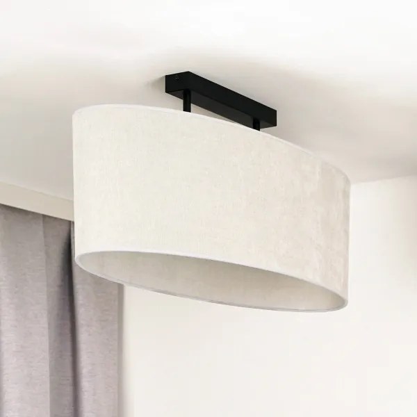 Lustră aplicată Duolla OVAL 2xE27/15W/230V gri