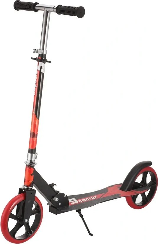 Trotineta copii si adolescenti NOVOKIDS™ Storm EVO PRO, Maxim 100 kg, Functie Super Brake, Maner reglabil pe inaltime, Diametru roata 200 mm, Rosu