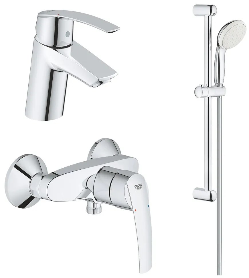 Pachet baterie lavoar, baterie dus Grohe Start si set dus Grohe Tempesta 100