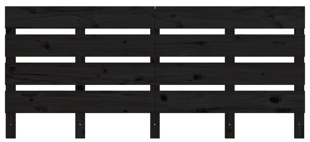 Cadru de pat Double 4FT6, negru, 135x190 cm, lemn masiv de pin Negru, 135 x 190 cm