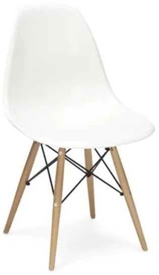 ShopJK SCAUN CLASSIC ALB, STILUL SCANDINAV