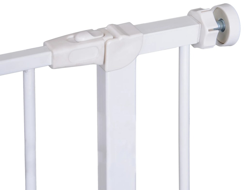 Poarta de Siguranta PawHut pentru Copii si Animale de Companie Alb 76x72-82cm | AOSOM RO