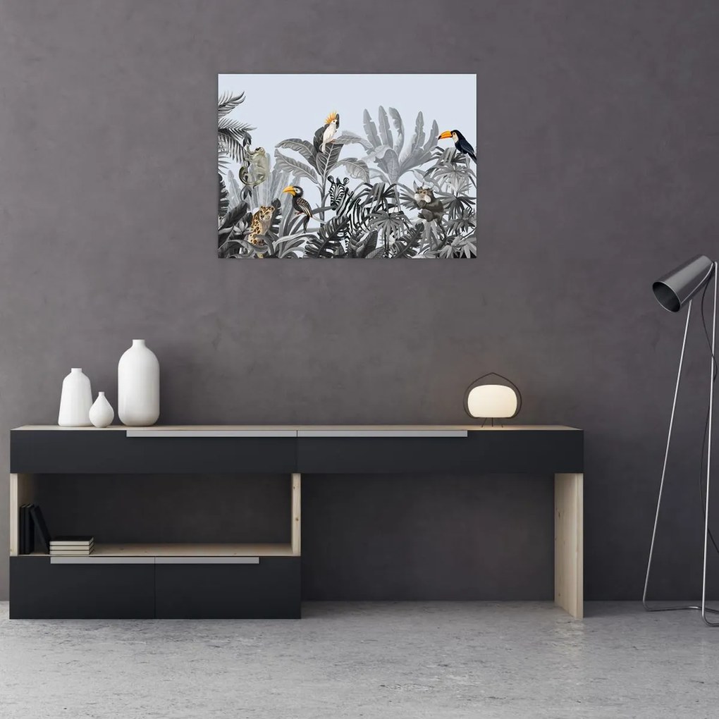 Tablou - Jungla ilustrată (70x50 cm)
