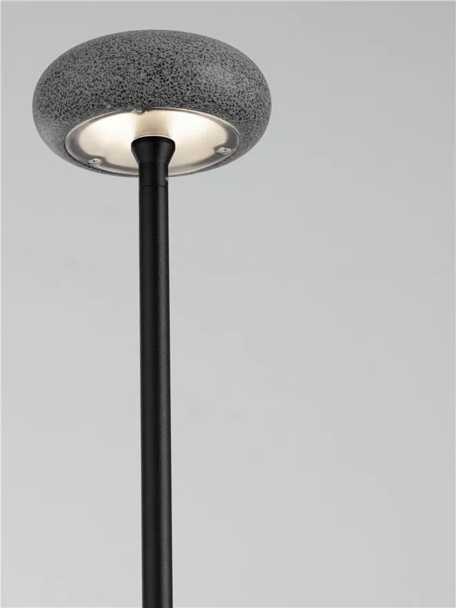 Corp iluminat exterior decorativ cu tarus CAMI H-110cm, ciment negru