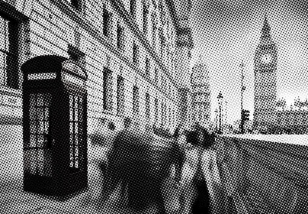 Fototapet - Orașul Halftone (147x102 cm)