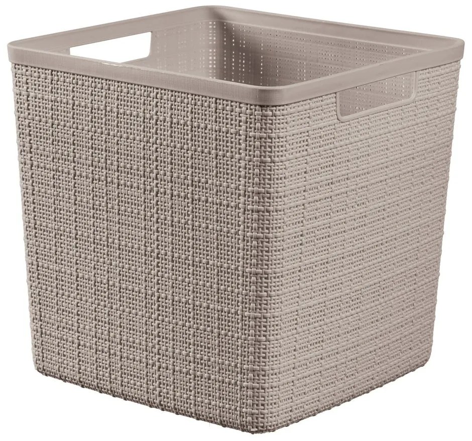 Coș de depozitare de depozitare din plastic 28x28x27 cm Jute – Curver