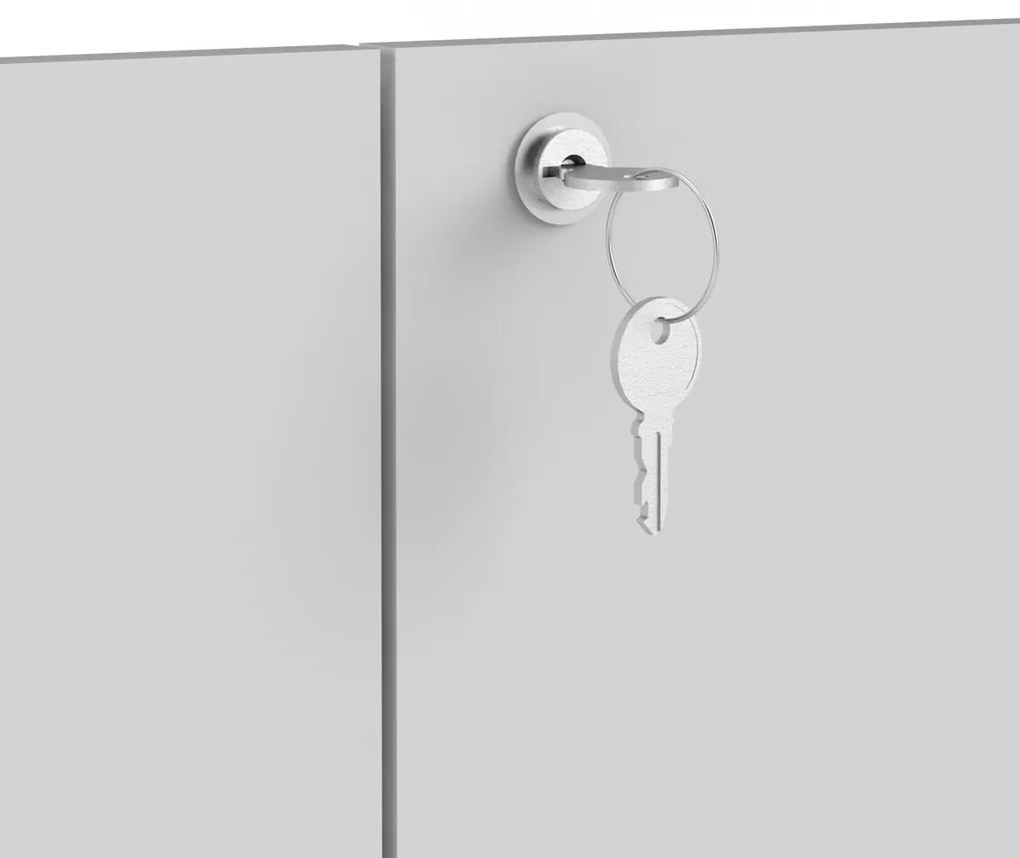 Uși pentru dulap Modulo 83,7 x 105,4 cm, încuietoare, alb