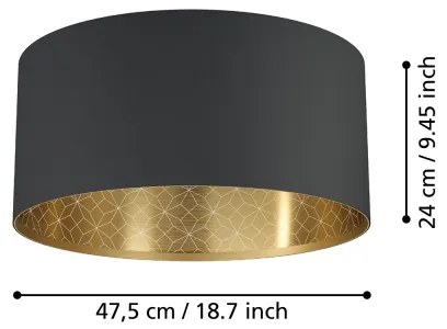 Plafonieră ZARAGOZA 1xE27/40W/230V Eglo 900144