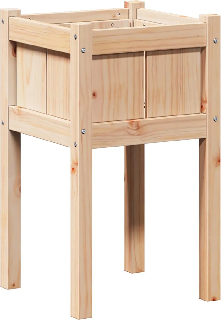 vidaXL Vază pentru Grădină Natură 40 x 40 x 70 cm Lemn de pin masiv