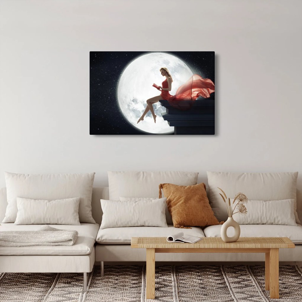 Tablou - Femeia sub clar de lună (90x60 cm)
