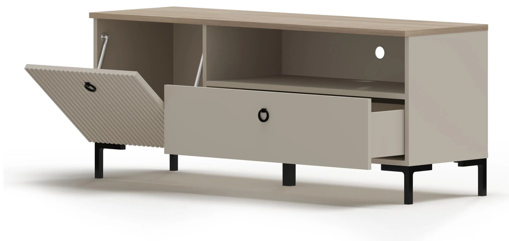 Dulap TV Demandaron 1 (taupe + stejar silverjack). 1116813