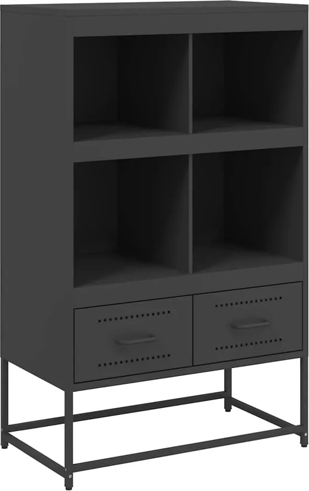 vidaXL Dulap înalt, negru, 68x39x111,5 cm, oțel