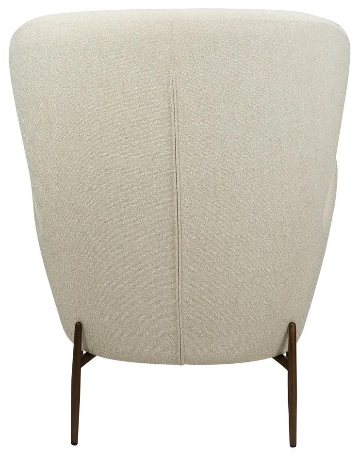 Fotoliu crem cu tapițerie din țesătură bouclé Glam – DAN-FORM Denmark