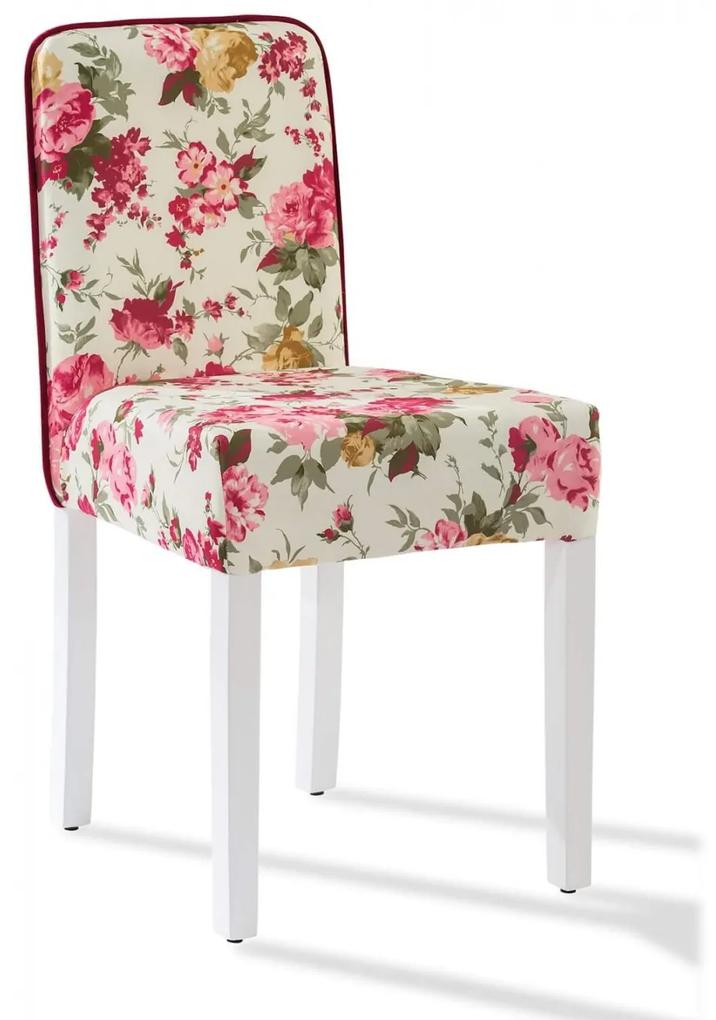 Scaun pentru copii, tapitat cu stofa cu picioare din lemn Summer Chair With Flower