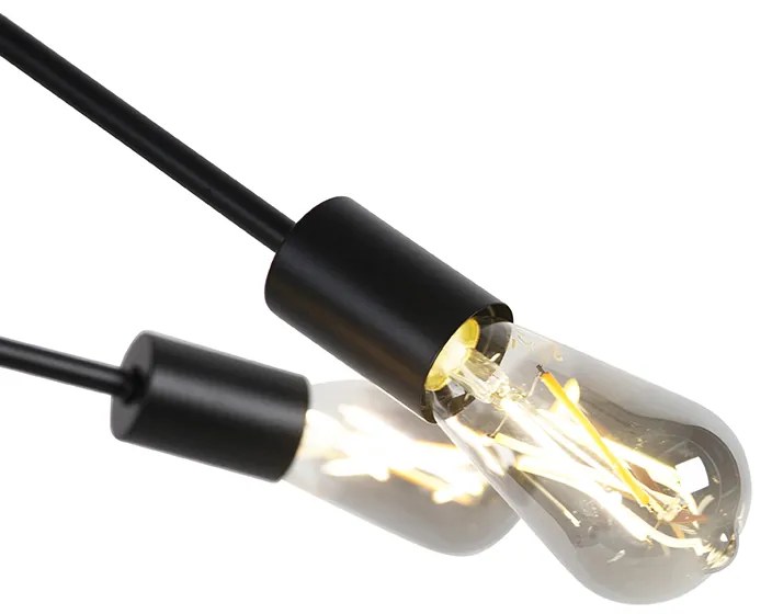 Lampă industrială cu pandantiv inteligentă neagră, inclusiv 6 ST64 WiFi - Sydney