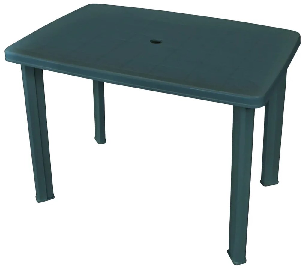 vidaXL Masă de grădină, verde, 101 x 68 x 72 cm, plastic