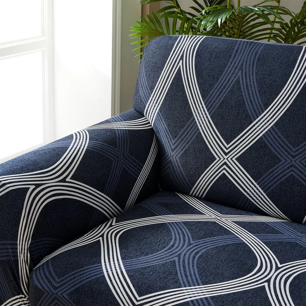 Husă elastică canapea 4Home Elegant albastru ,145-185 cm + față de pernă gratuit, 145-185 cm