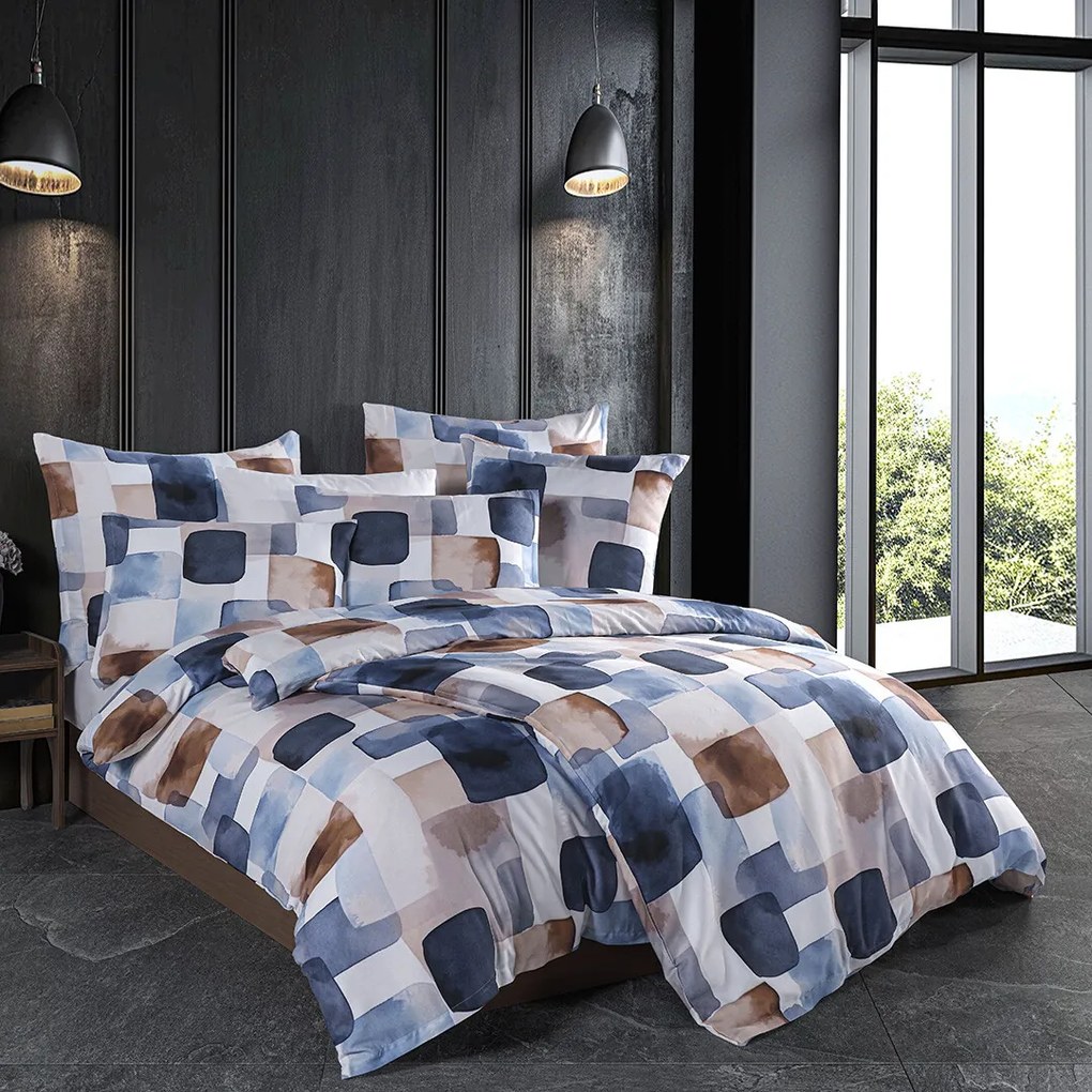 BedTex Lenjerie de pat din satin Echo, 160 x 200 cm, 2 x 70 x 80 cm, 160 x 200 cm, 2 buc. 70 x 80 cm